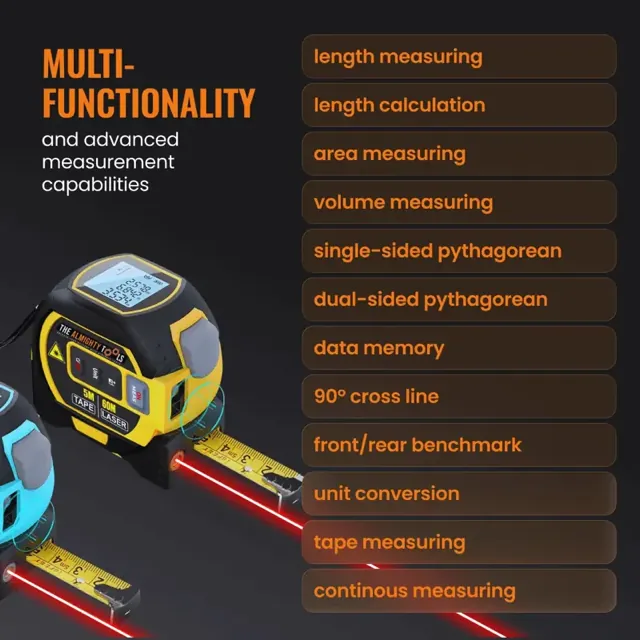 THE ALMIGHTY RULER — The Almighty Ruler 3-in-1 laser tape measure, view 11